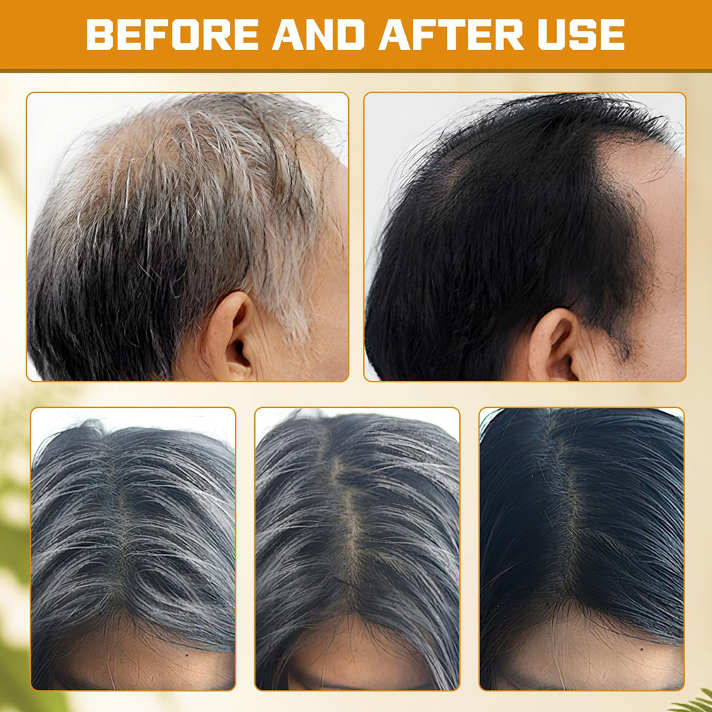 Hair after use shows natural shine from Atsy Gray Hair Bar Soap.