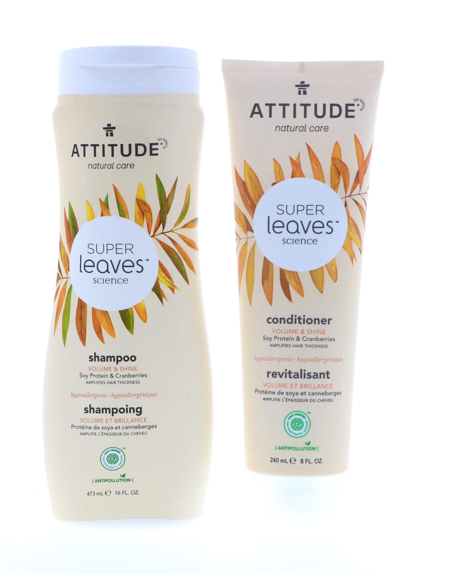 ATTITUDE bundle side view highlighting the EWG Verified and hypoallergenic features.