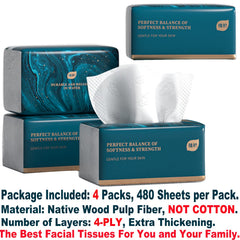 Aturmon 4-ply sheets displayed for strong cleaning on hands and face