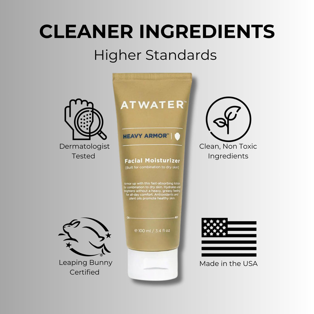 ATWATER Heavy Armor lightweight formula absorbs quickly without greasiness