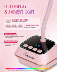 Auduto UV LED nail lamp auto sensor activates with hands in.