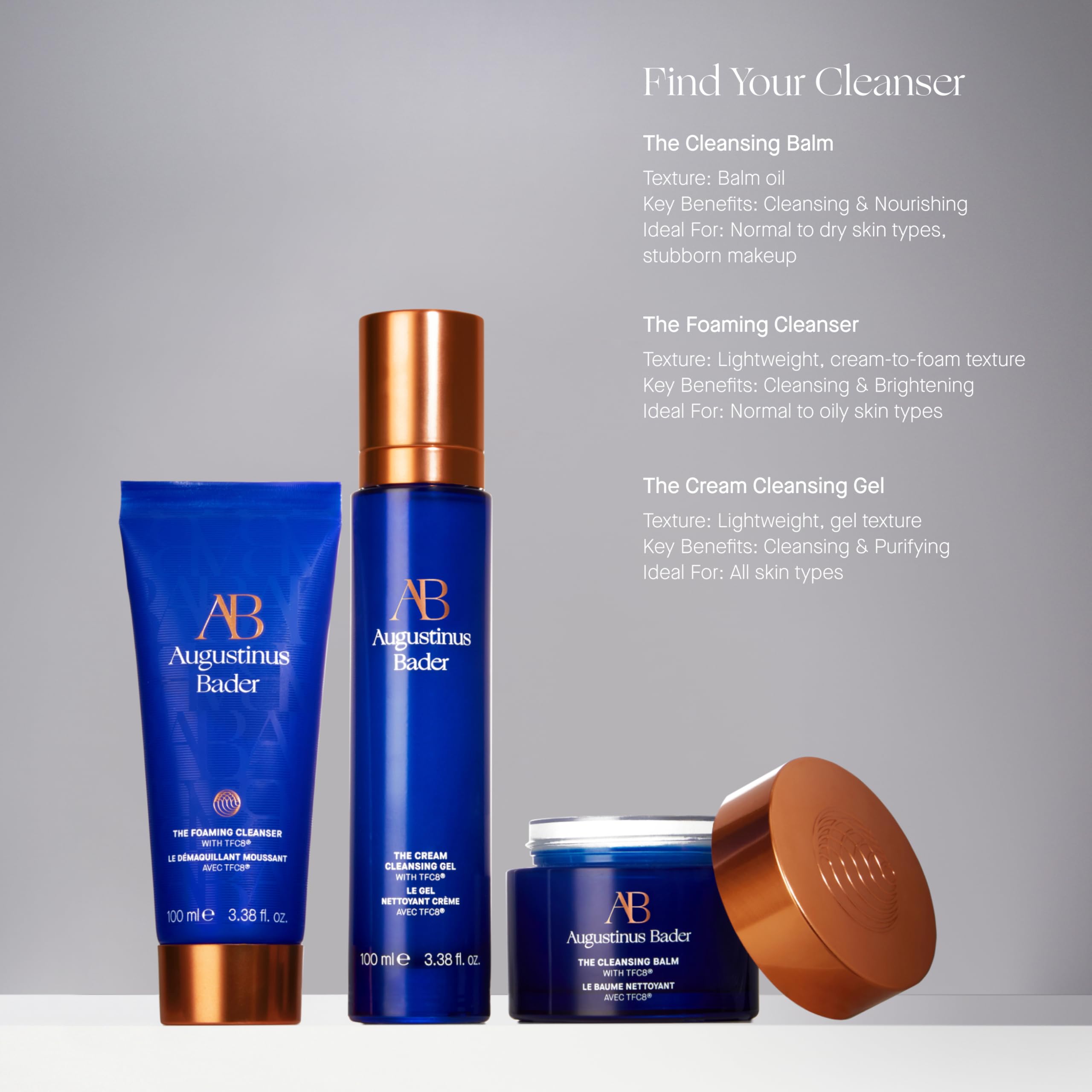 Augustinus Bader Cleansing Balm key ingredients including TFC8 for skin hydration