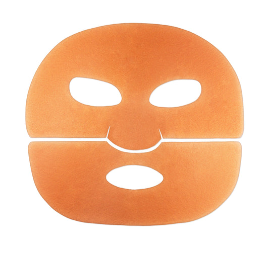 Augustinus Bader Hydrogel Mask on face delivering cooling, soothing hydration.