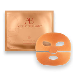 Augustinus Bader Hydrogel Mask packaging, premium skincare branding and hydration promise.