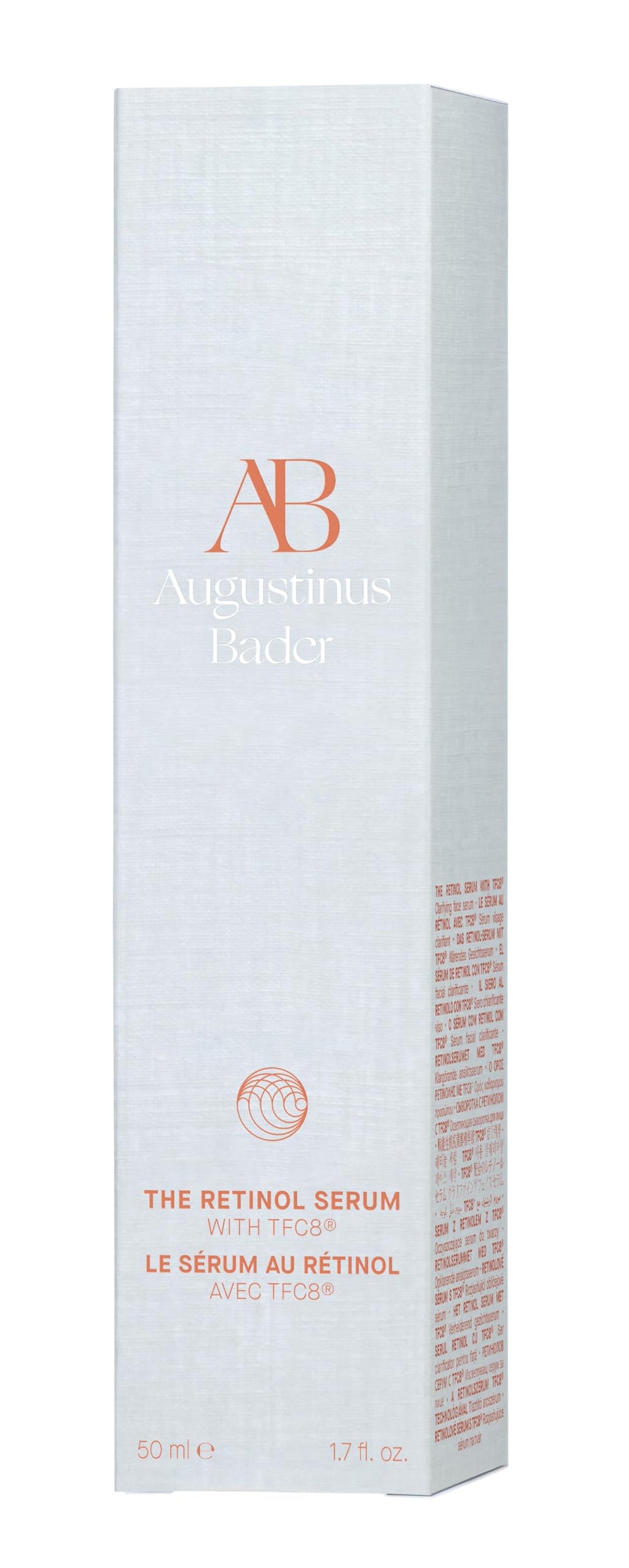 Augustinus Bader Retinol Serum bottle pump emphasizing controlled dispensing