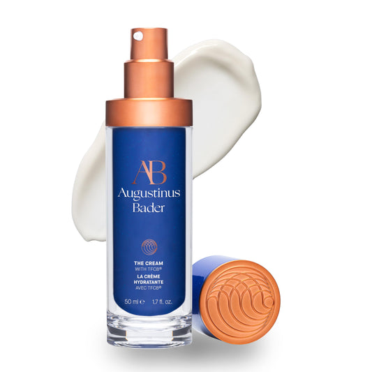 Augustinus Bader The Cream bottle closeup showing rich hydration for daily use