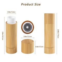 AUHOKY bamboo lip balm tube inner plastic shows clear storage for your formulas