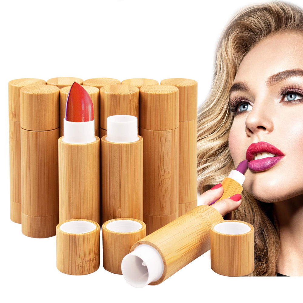 AUHOKY bamboo lip balm tube outer shell with natural wood finish for eco-friendly packaging