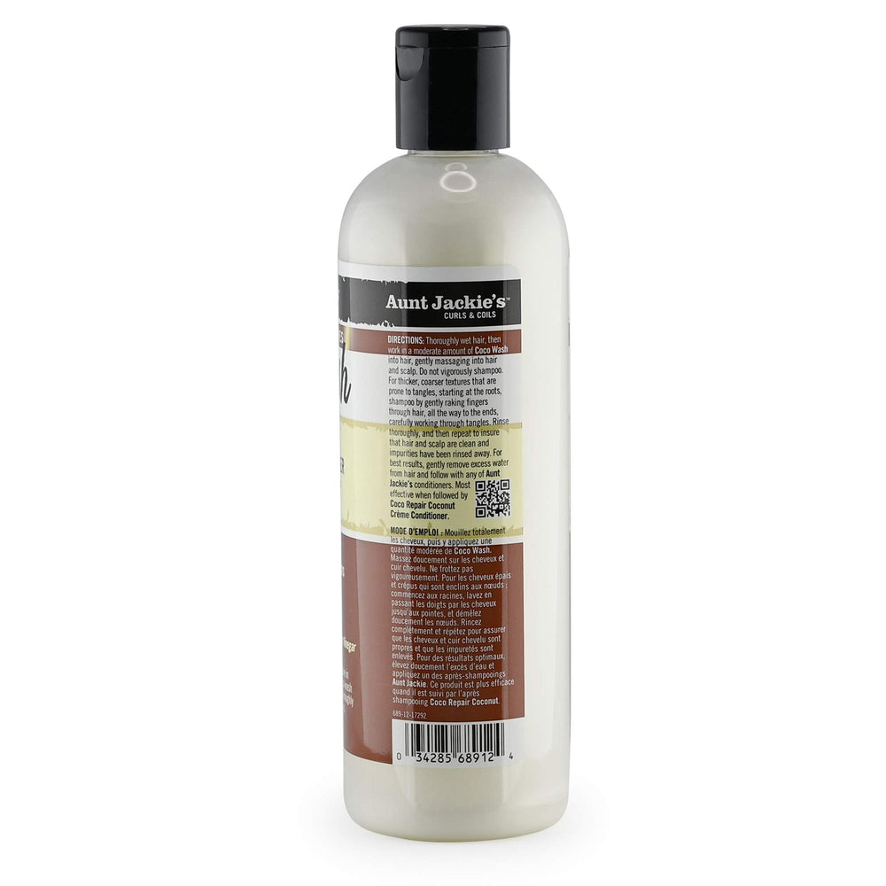 Aunt Jackie's Coco Wash coconut-milk ingredients highlight moisture and gentle cleansing