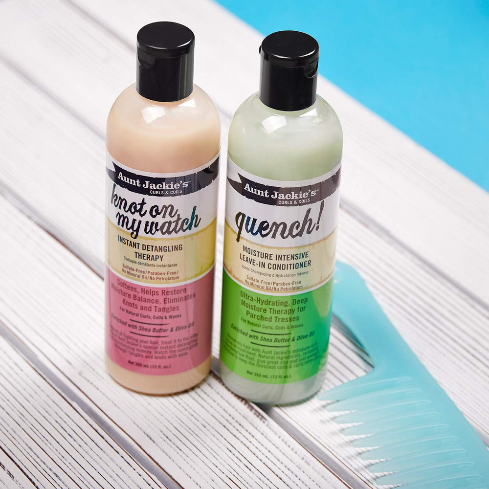 Waves stay soft and defined after applying Aunt Jackie's Quench Leave-In.