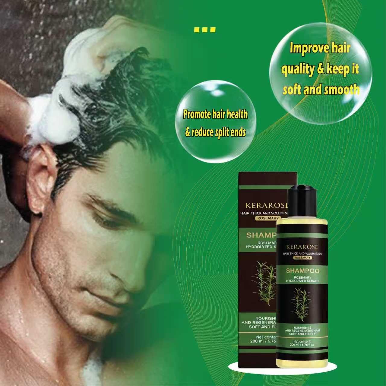 Fresh rosemary plant highlighting natural extract in Kerarose formula.