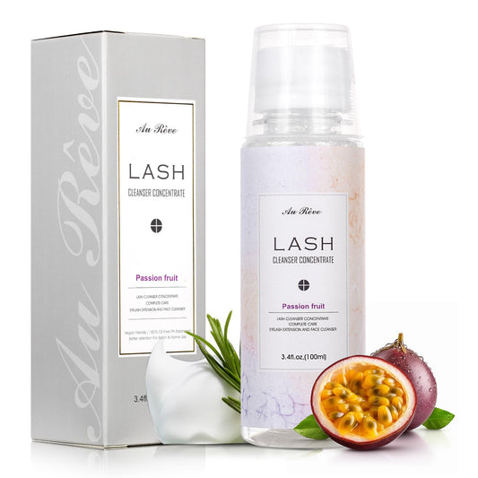 AuReve lash shampoo concentrate bottle for home and salon use