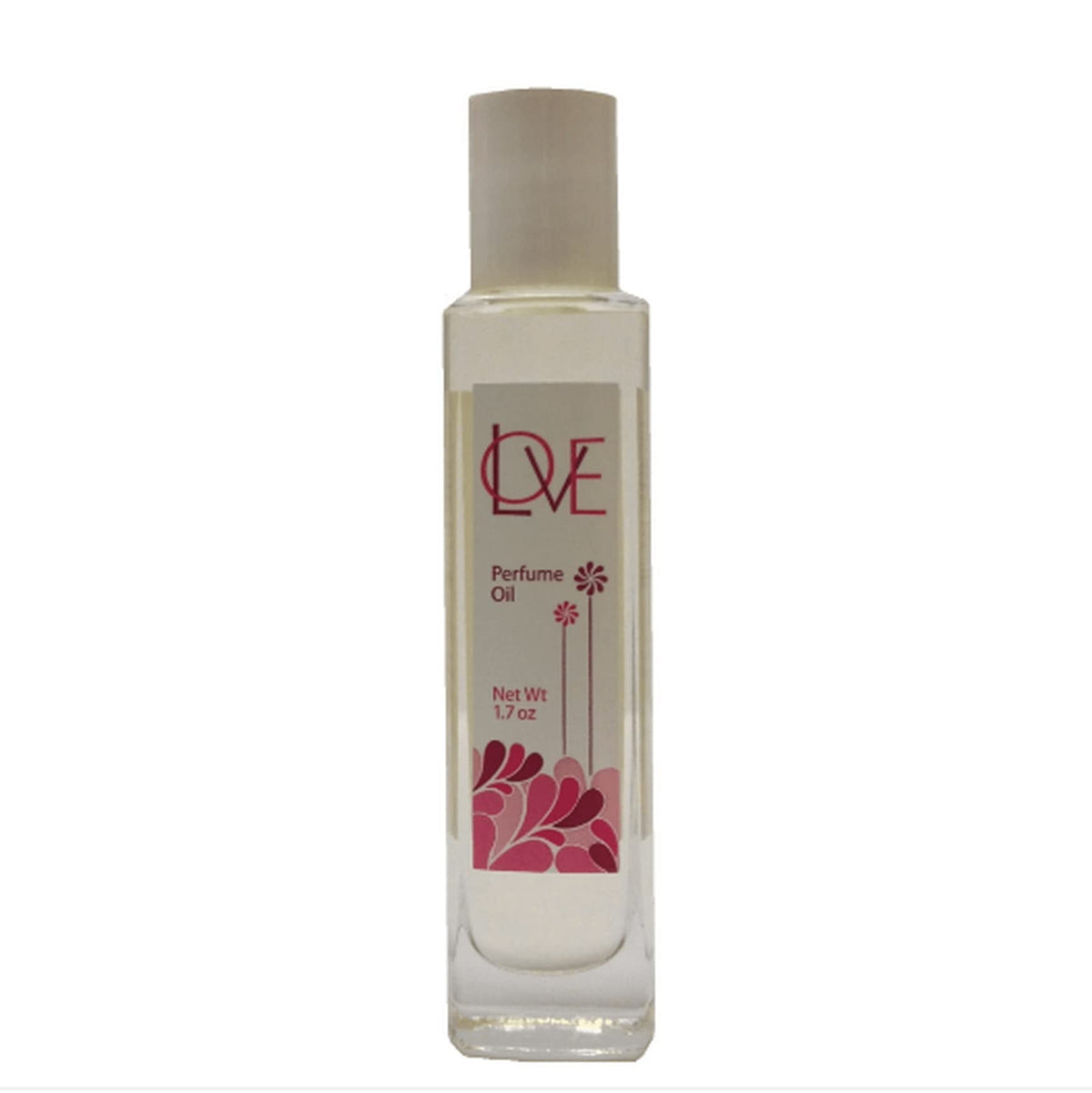 Auric Blends Love Perfume Oil in a 1.7 oz bottle, long-lasting warm-spicy fragrance.