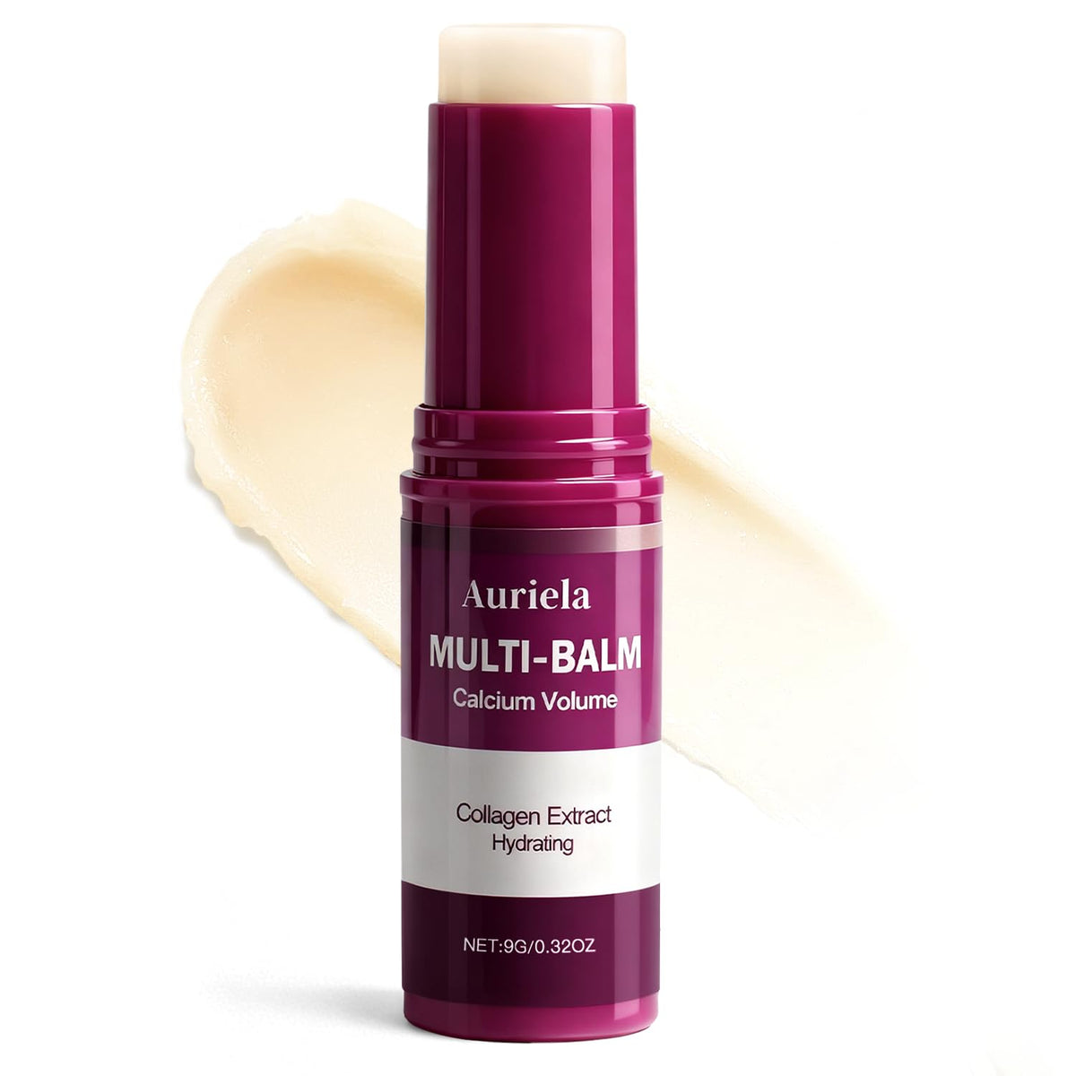 Auriela Calcium Volume Multi Balm product shot showing smooth hydration for daily use