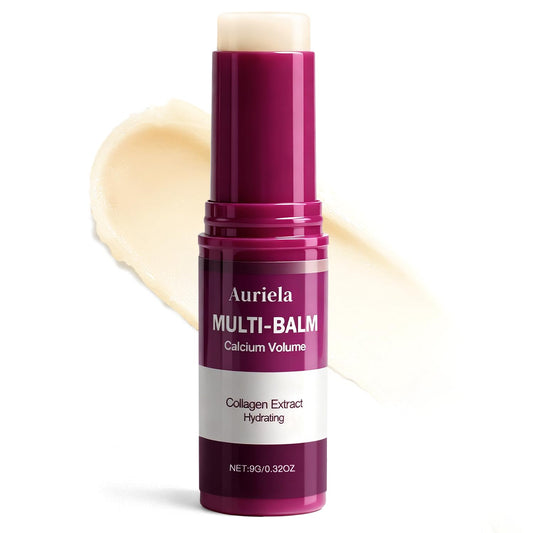 Auriela Calcium Volume Multi Balm product shot showing smooth hydration for daily use