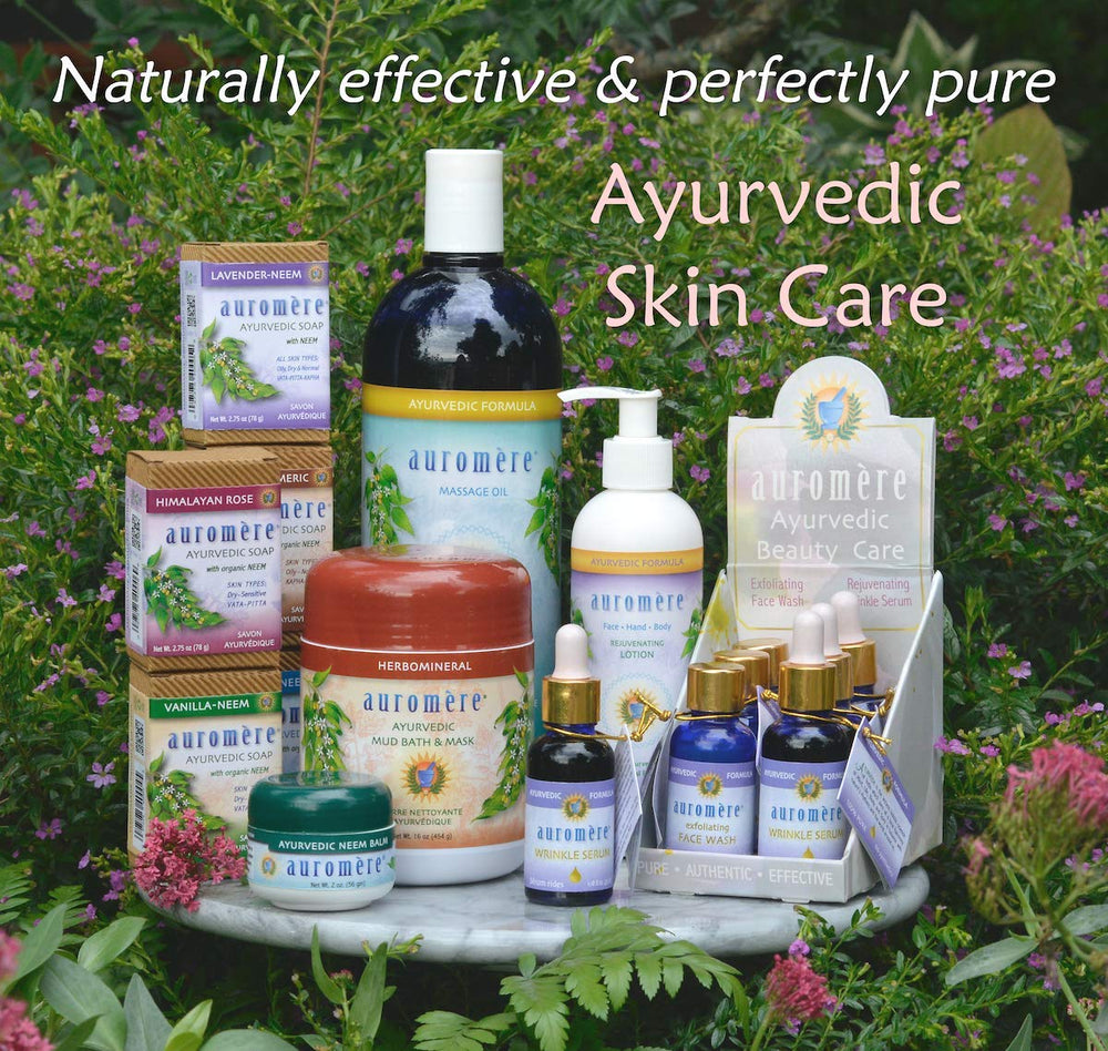 Auromere vegan cruelty-free symbols indicate ethical skincare choices.