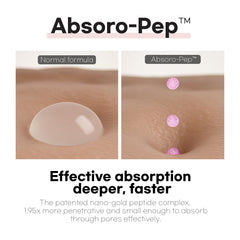 aurtier absorbent non-greasy finish illustrating quick absorption