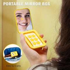 AUSLKA yellow star patches discreetly cover pimples during daily activities.