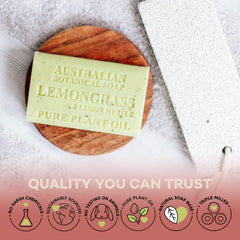 Australian Botanical Goat Milk Soap with aloe vera and green tea for calm, clean skin.