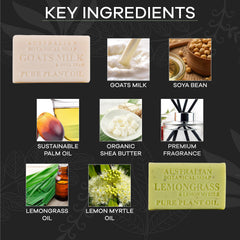 Australian Botanical Soap creamy lather bar delivering rich cleanse without drying skin.