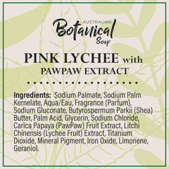 Australian Botanical Soap Subtle pink lychee fragrance