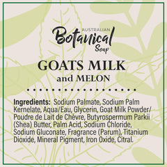 Rinsed Goat Milk Melon bar image showing residue-free finish