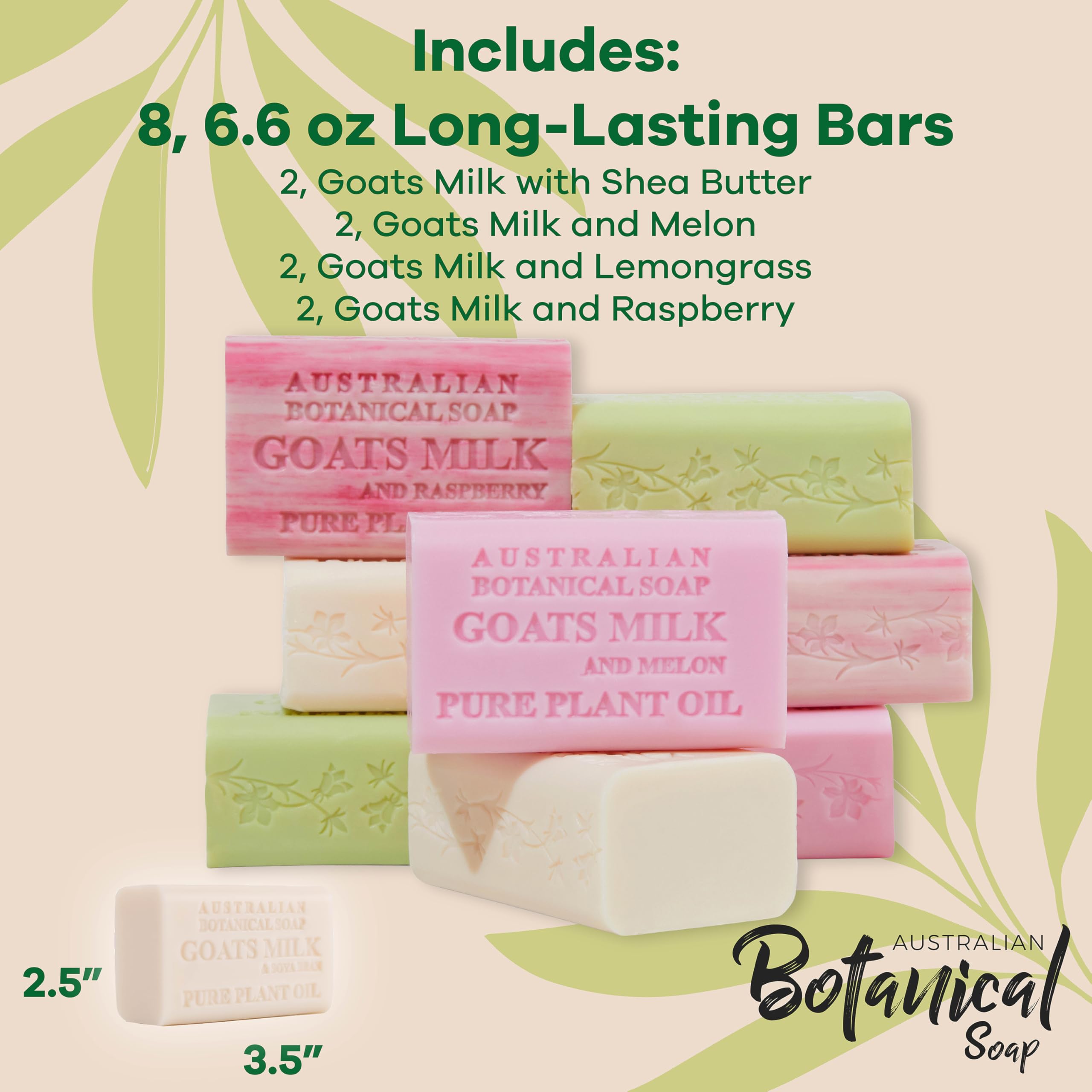 Australian Botanical Soap goat milk with raspberry bar blends berry scent with smooth cleansing