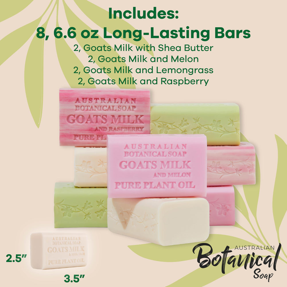 Australian Botanical Soap goat milk with raspberry bar blends berry scent with smooth cleansing