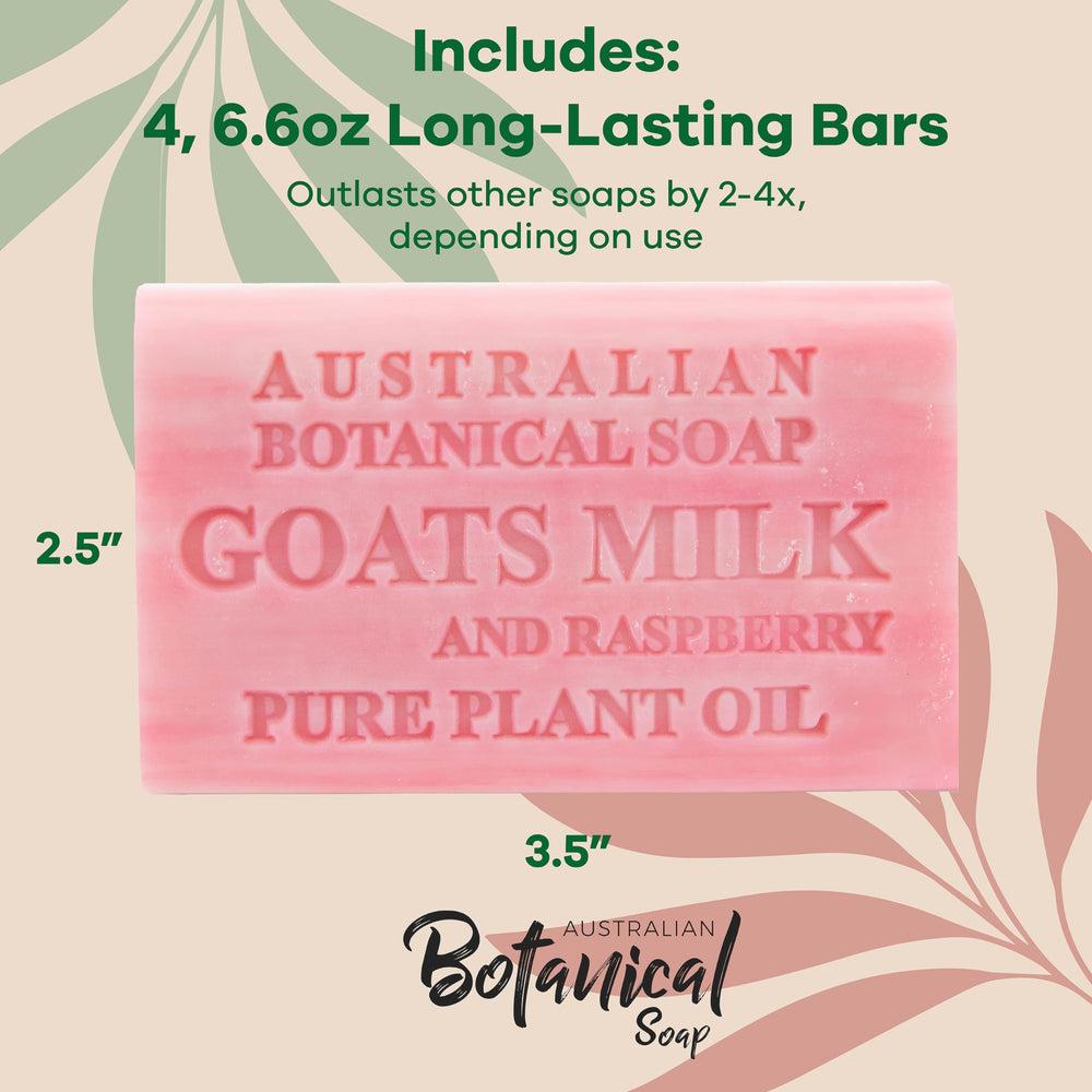 Australian Botanical Soap goats milk raspberry bar sliced to reveal creamy interior