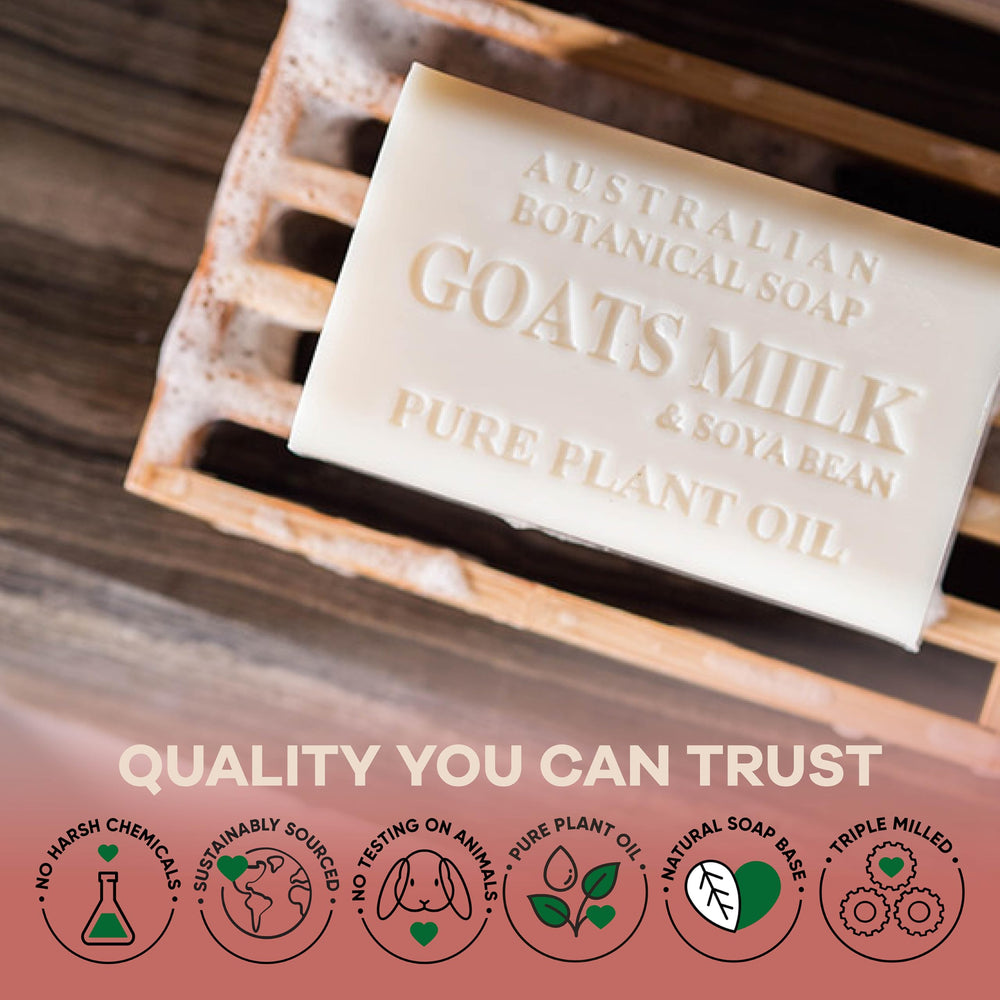Australian Botanical Soap Long-Lasting Lather bar demonstrating durable, rinse-clean performance