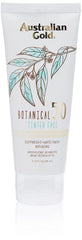 Australian Gold Botanical SPF 50 tinted face lotion bottle with mineral sunscreen protection.