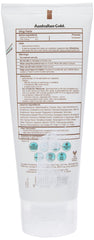 Swatches of Australian Gold Botanical SPF 50 tinted face lotion blending into fair to light skin.