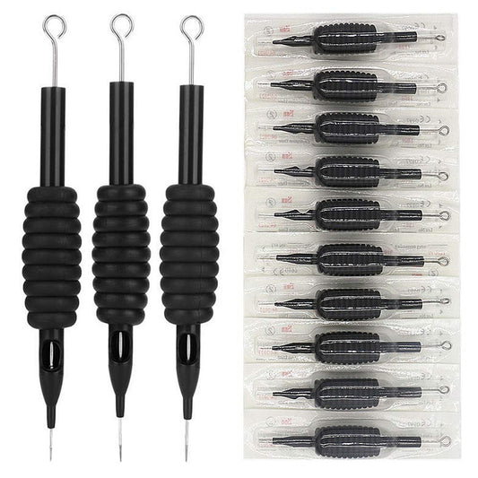 Autdor RL 5RL needle close-up, showcasing precision stainless steel for smooth ink flow.