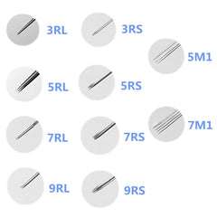 Autdor RS needle subset with 3RS-9RS for smooth shading