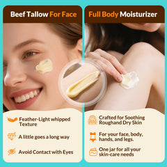 Auteli grass-fed tallow and honey listed among key ingredients.