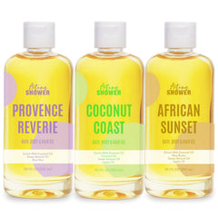 Autumn Shower bath oil with Sweet Almond for smooth skin hydration.
