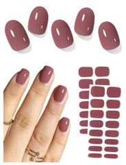 AutyaMee Fall Mauve semi-cured nail strips for at-home salon results