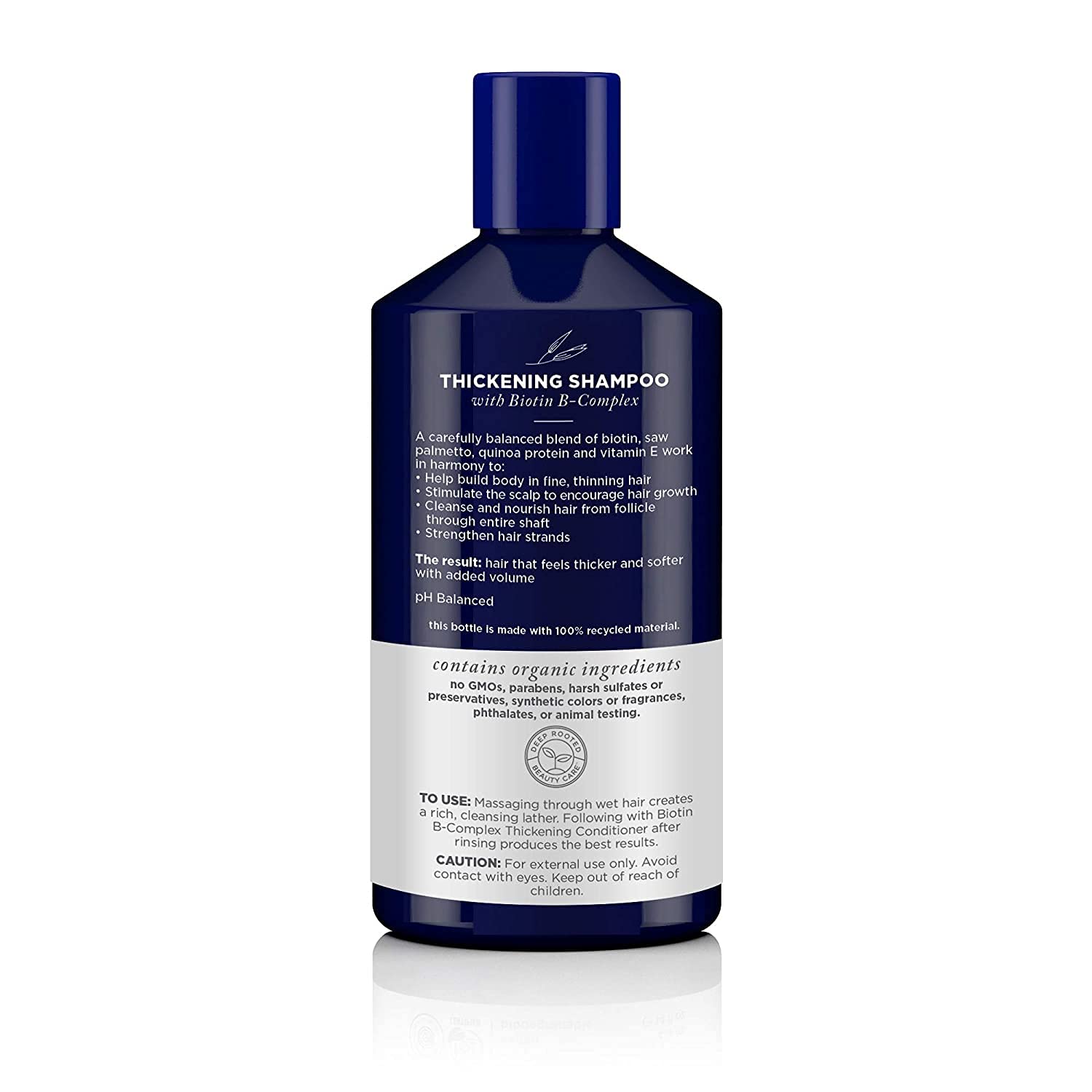 Pack of two Avalon Organics Biotin B-Complex Thickening Shampoo bottles
