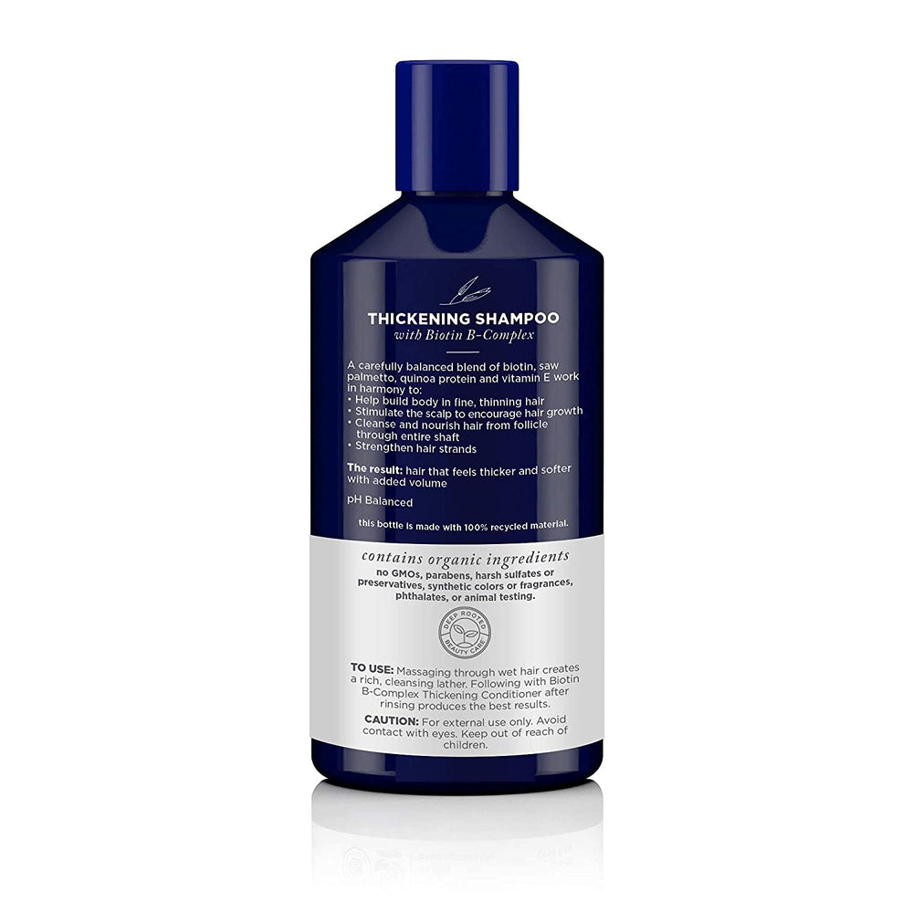 Pack of two Avalon Organics Biotin B-Complex Thickening Shampoo bottles