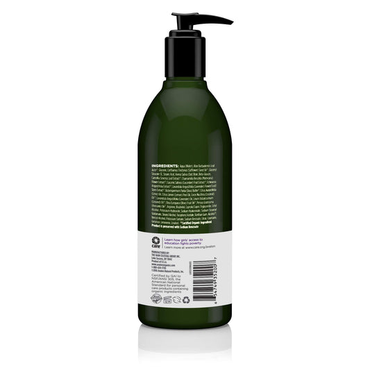Avalon Organics Nourishing Lavender Lotion bottle on counter for daily hand and body care
