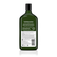 Avalon Organics Nourishing Lavender Shampoo pour demonstrates quick lather for gentle wash.