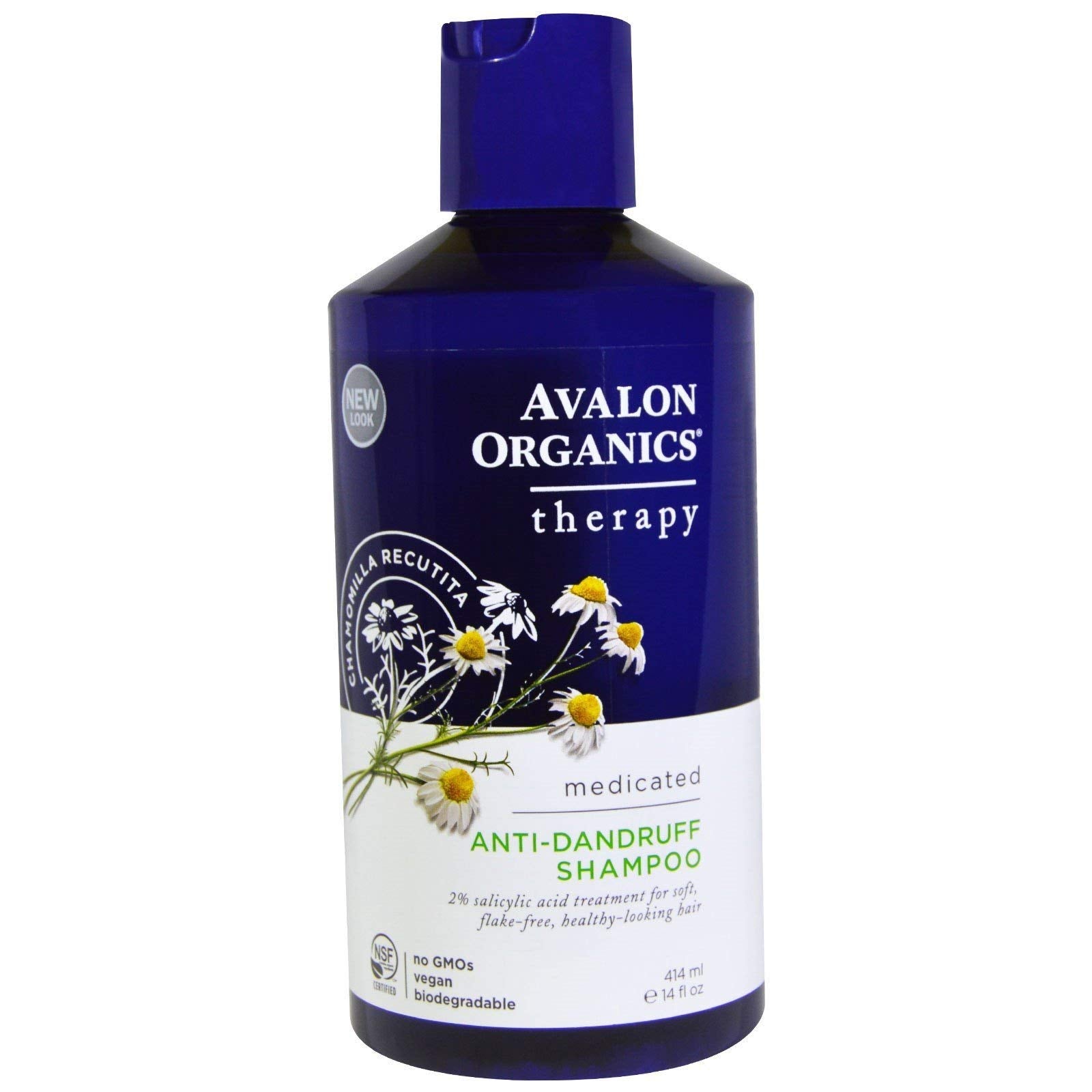 Avalon Organics medicated conditioner bottle highlighting 2% salicylic acid benefits