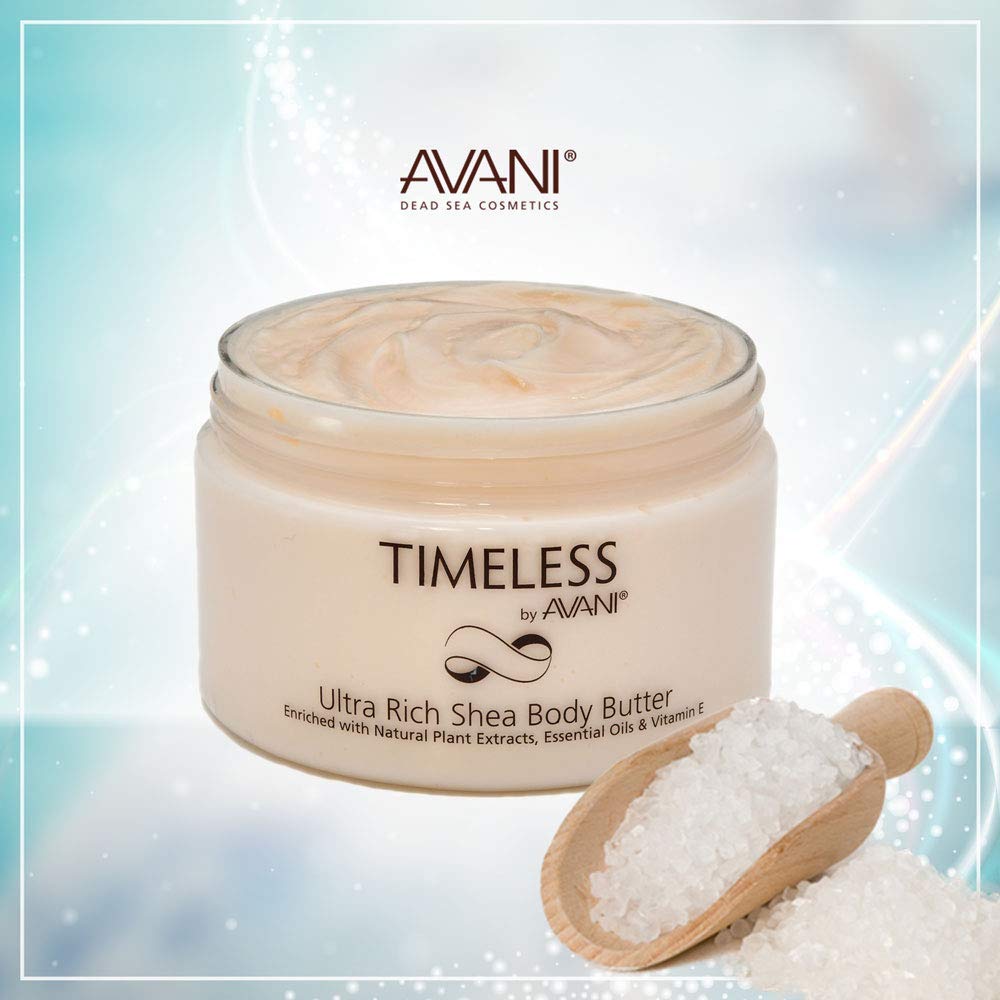 Avani Ultra Rich Shea Body Butter being applied to arm for smooth moisture