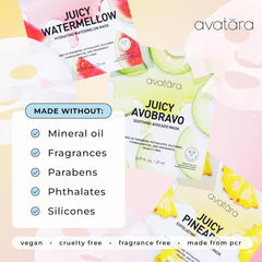 Avatara All-Stars peach mask brightens dull skin for a radiant look.