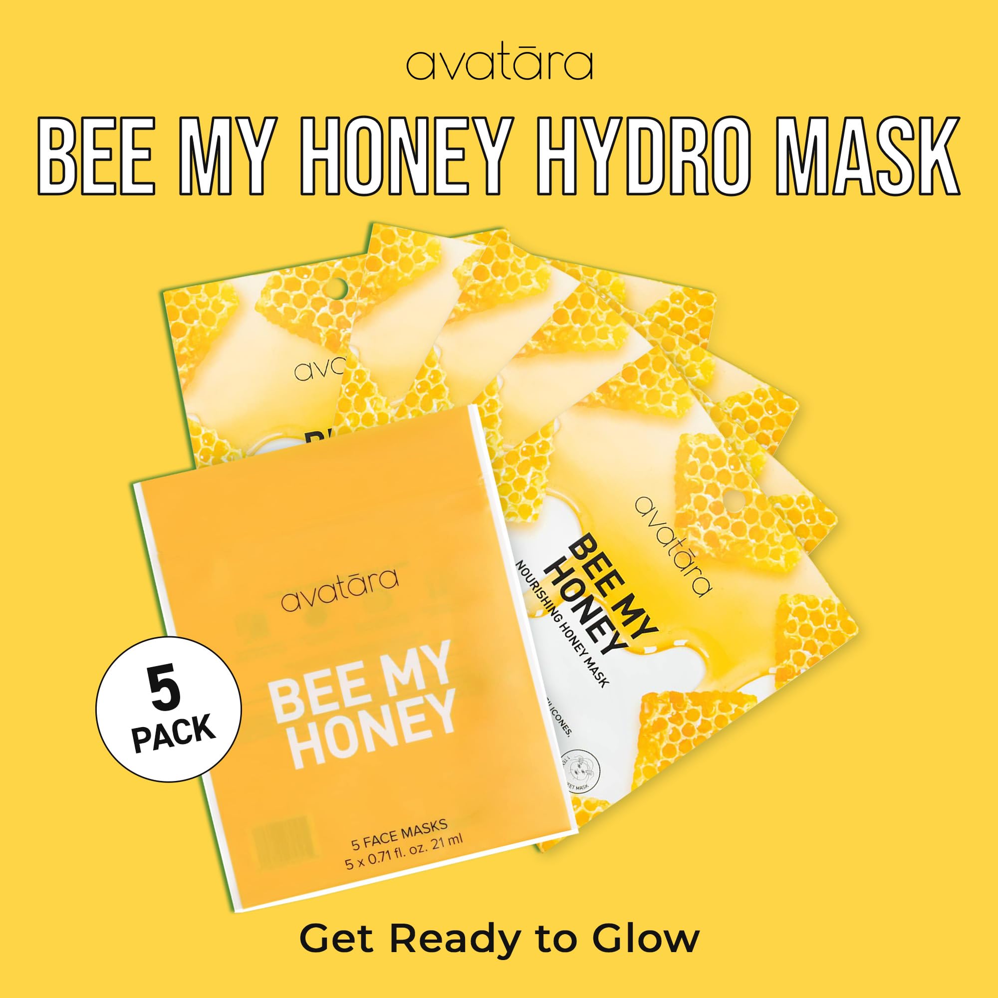 Avatara Bee My Honey mask sheet — soothing cooling effect after a long day.