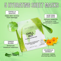 Avatara Chill Out hyaluronic acid illustration promises deep moisture.