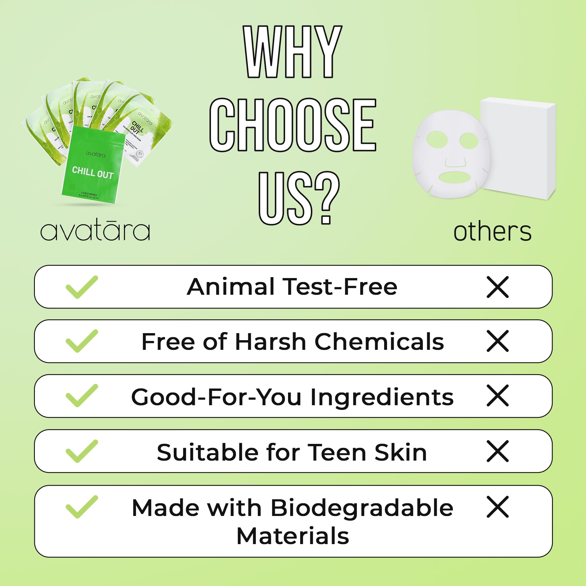 Avatara Chill Out refreshing serum droplets on skin.