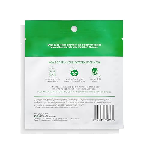 Avatara Chill Out sheets ready for hydrating at-home skincare.