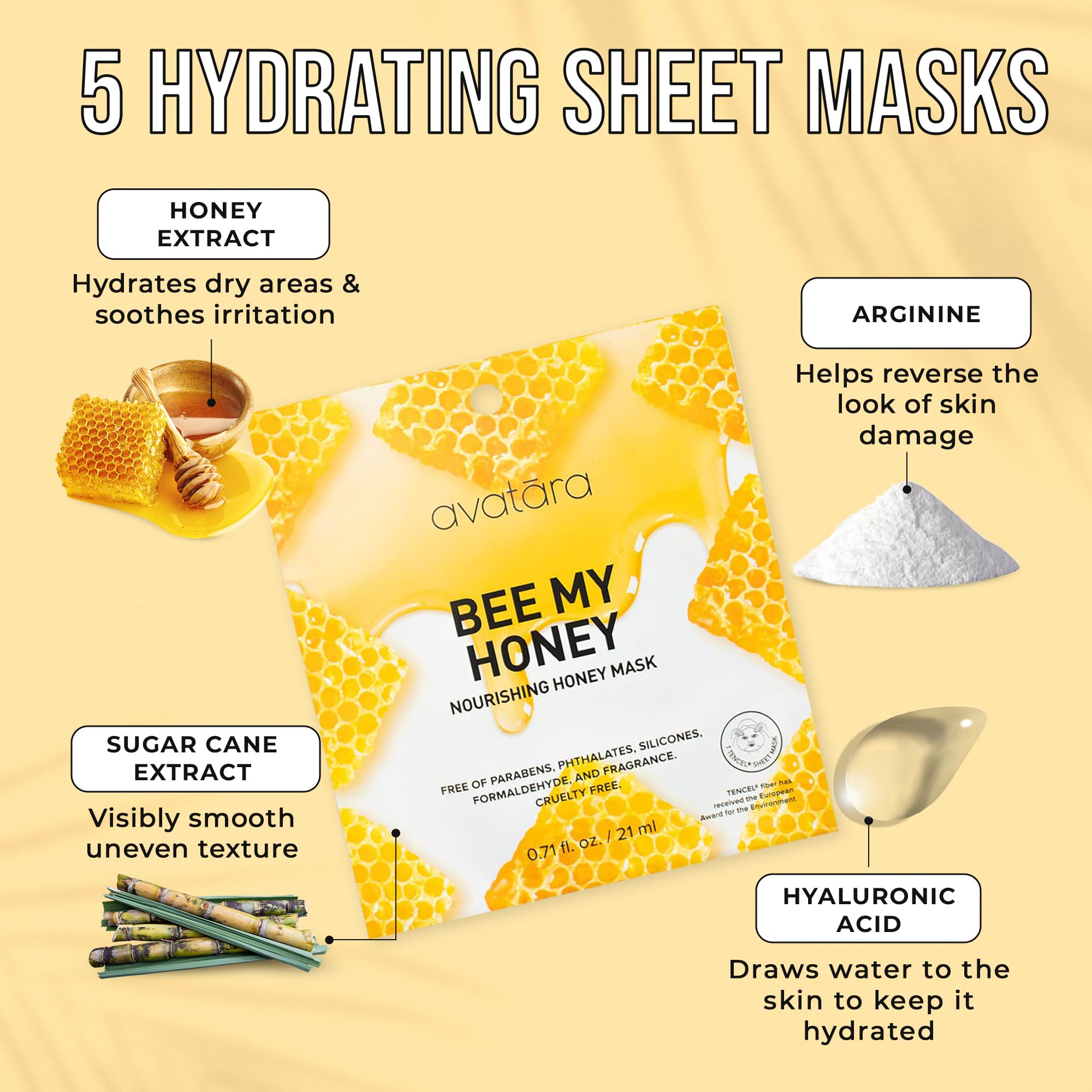 Avatara Bee My Honey mask sheet — instant glow from honey hydration.