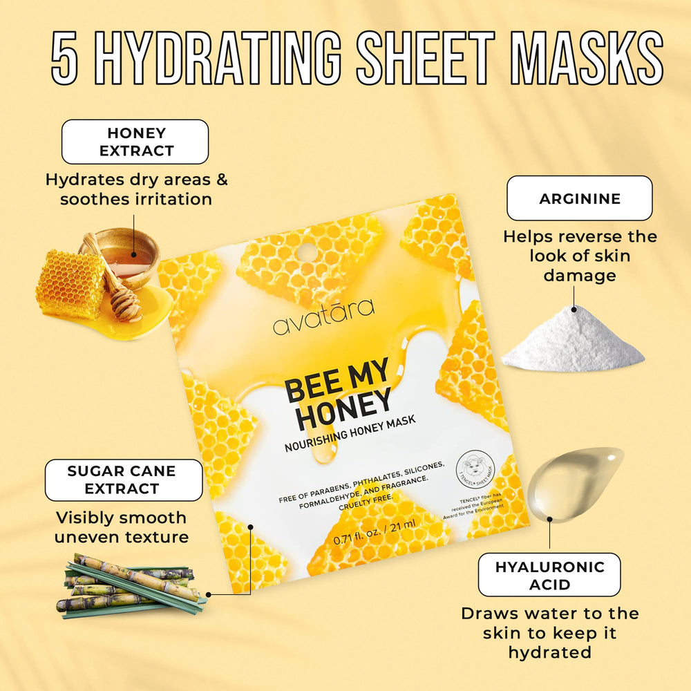 Avatara Bee My Honey mask sheet — instant glow from honey hydration.